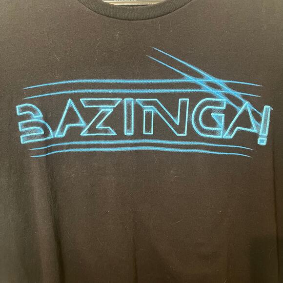 BAZINGA Big Bang Theory T-shirt Size Large 100% Cotton - Picture 1 of 4